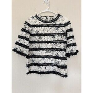 Stellah Women’s Crochet Lace Bell Sleeve Top Size XS Coquette Whimsigoth Fairy
